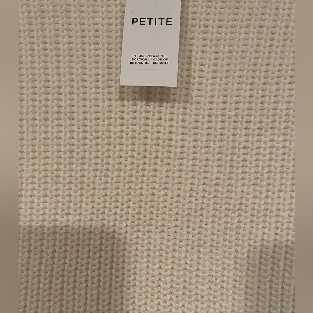 NWT The Loft Outlet sleeveless sweater Cream Size: Petite Large - Picture 3 of 6